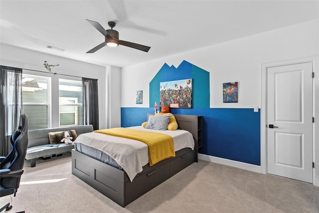 1890 Headwaters Blvd, Dripping Springs, TX 78620 - bedroom with carpet floors and ceiling fan