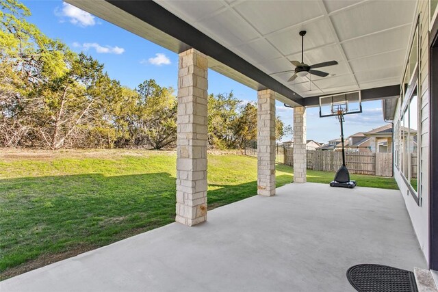 1890 Headwaters Blvd, Dripping Springs, TX 78620 - view of patio with ceiling fan