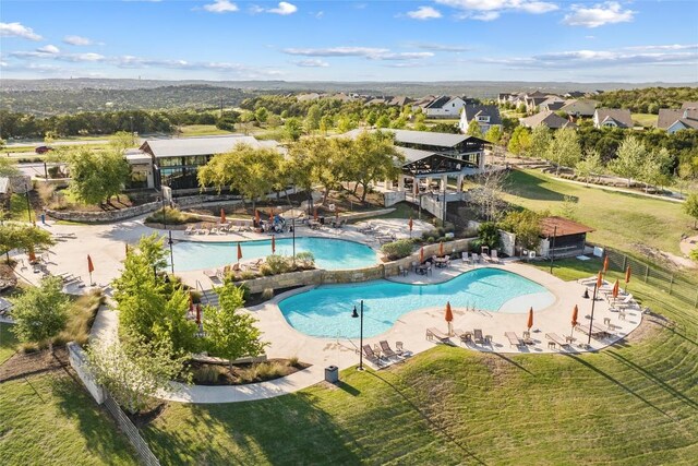 1890 Headwaters Blvd, Dripping Springs, TX 78620 - community pool featuring a patio area