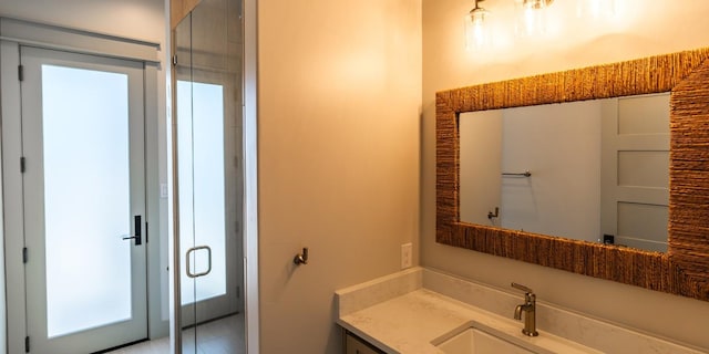 395 Lago Vista Dr, Fredericksburg, TX 78624 - bathroom featuring a shower stall and vanity