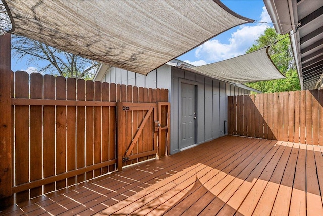 317 W William Cannon Dr B, Unit A, Austin, TX 78745 - wooden terrace featuring a gate
