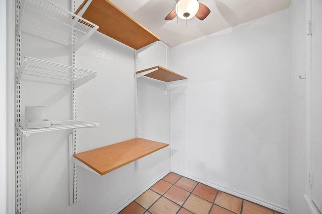 8200 Neely Dr Unit 103, Austin, TX 78759 - walk in closet featuring a ceiling fan and light tile patterned flooring