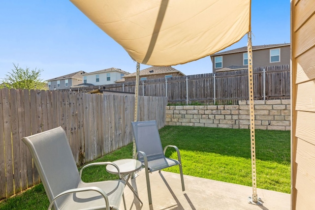 view of patio / terrace with a fenced backyard
