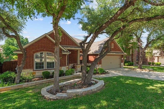 3610 Turkey Path Bnd, Cedar Park, TX 78613 - view of front facade with concrete driveway and brick siding