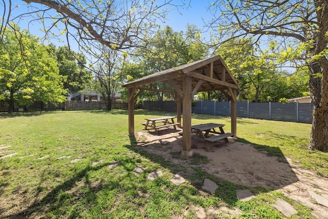 11907 Pollyanna Ave, Austin, TX 78753 - view of yard featuring a fenced backyard and a gazebo