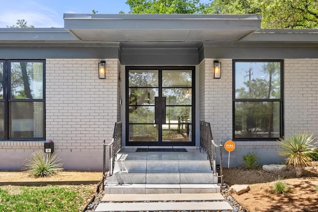 104 Westhaven Dr, West Lake Hills, TX 78746 - entrance to property with brick siding and french doors