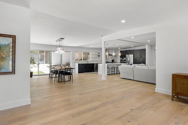 104 Westhaven Dr, West Lake Hills, TX 78746 - living room featuring light wood-style floors and recessed lighting