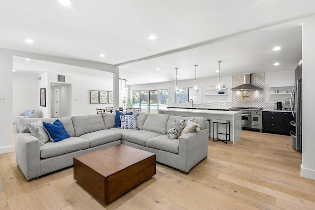 104 Westhaven Dr, West Lake Hills, TX 78746 - living area featuring recessed lighting and light wood finished floors