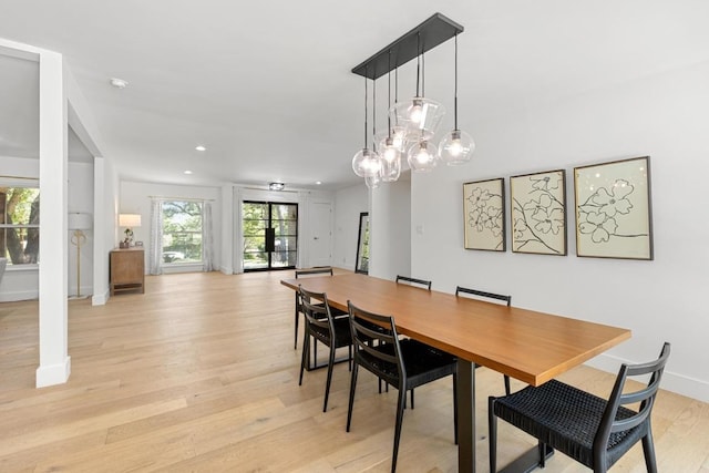 104 Westhaven Dr, West Lake Hills, TX 78746 - dining area with light wood-type flooring and recessed lighting