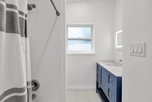 104 Westhaven Dr, West Lake Hills, TX 78746 - bathroom with vanity and tile patterned flooring