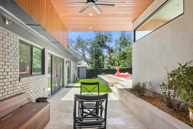 104 Westhaven Dr, West Lake Hills, TX 78746 - view of patio / terrace featuring a ceiling fan