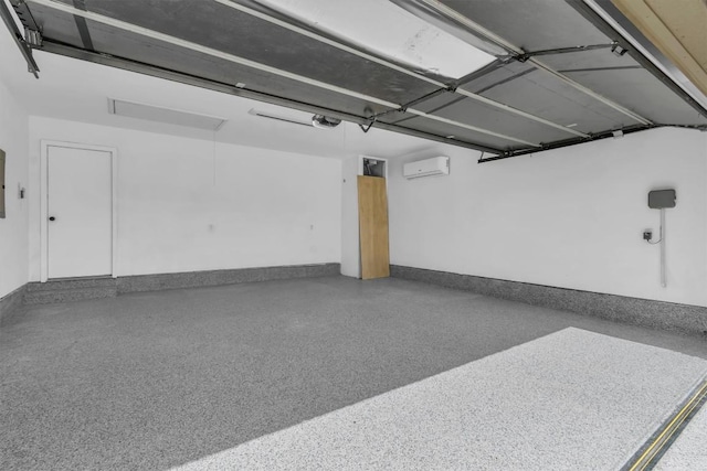 3613 Esperanza Dr, Round Rock, TX 78665 - garage with a wall unit AC, a garage door opener, and electric panel