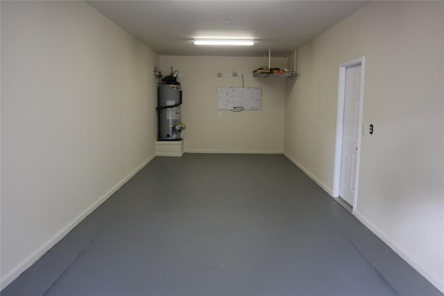 garage with water heater