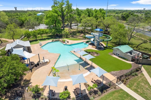 birds eye view of property