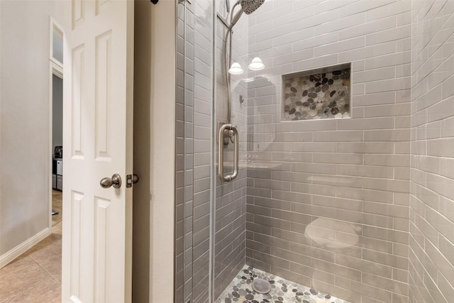 1218 Swenson Farms Blvd, Pflugerville, TX 78660 - full bathroom featuring a shower stall and tile patterned flooring