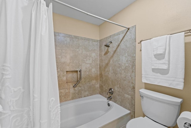 8112 W Ct, Austin, TX 78759 - bathroom featuring toilet and shower / bath combination with curtain