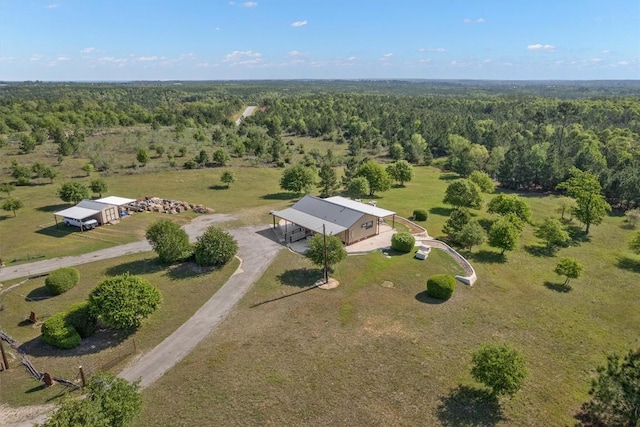 459 Mcallister Rd, Bastrop, TX 78602 - view from above of property with a heavily wooded area