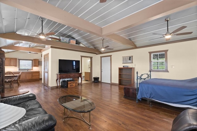 459 Mcallister Rd, Bastrop, TX 78602 - bedroom with wood finished floors, a sink, and baseboards