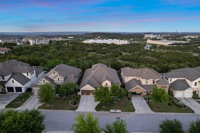 4105 Gandara Bnd, Austin, TX 78738 - aerial view at dusk of a residential view