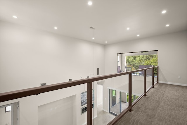 500 Laurel Valley Rd, West Lake Hills, TX 78746 - hallway with recessed lighting, baseboards, and carpet