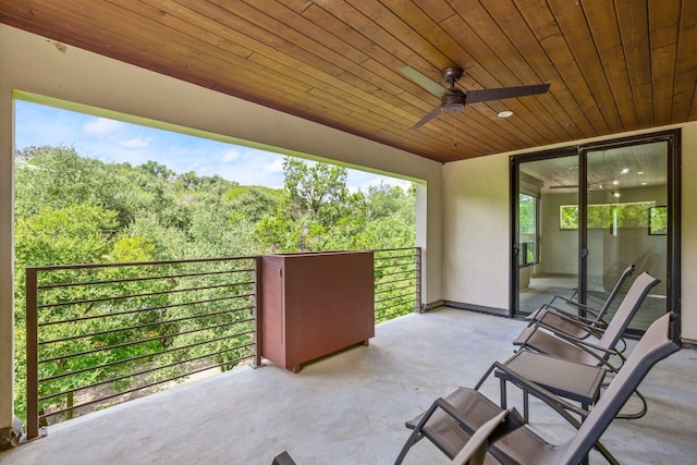 500 Laurel Valley Rd, West Lake Hills, TX 78746 - view of patio with a balcony, ceiling fan, and a view of trees