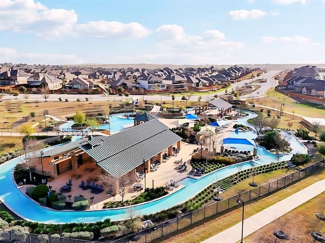 136 Gamble St, Buda, TX 78610 - aerial view of residential area with a pool