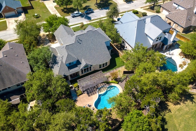 171 Brighton Ln, Austin, TX 78737 - aerial perspective of suburban area with a pool
