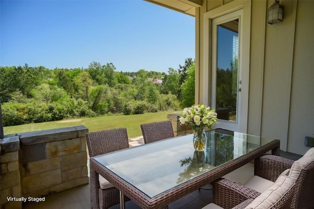 159 Alele Dr, Bastrop, TX 78602 - view of patio / terrace with outdoor dining space