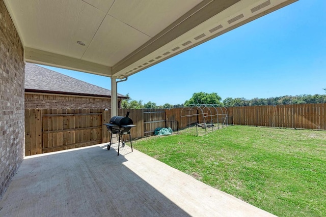 1528 Longhorn Ranch Dr, Leander, TX 78641 - fenced backyard with a patio area and a grill