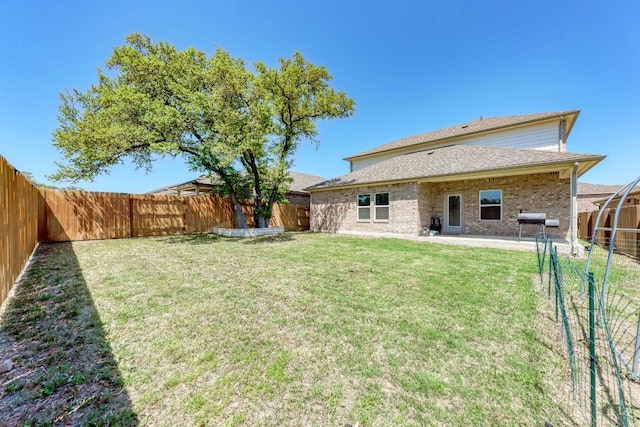 1528 Longhorn Ranch Dr, Leander, TX 78641 - fenced backyard featuring a patio