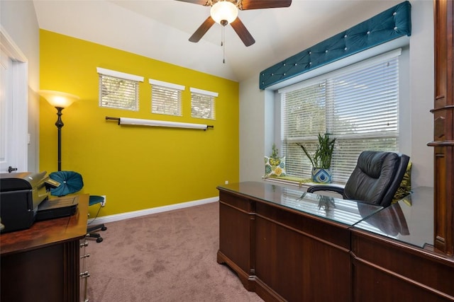 109 Lombardia Dr, Lakeway, TX 78734 - office area featuring ceiling fan and light carpet