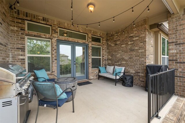 109 Lombardia Dr, Lakeway, TX 78734 - view of patio / terrace featuring french doors and grilling area