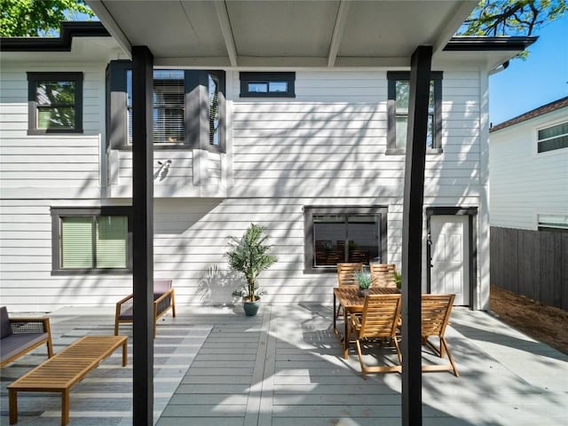 deck with fence