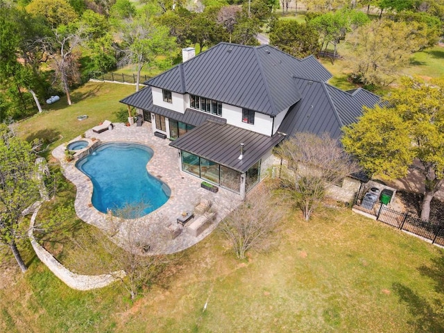 birds eye view of property