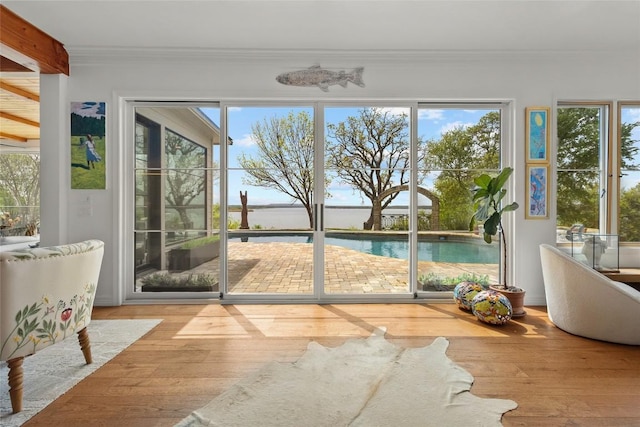 unfurnished sunroom with a wealth of natural light