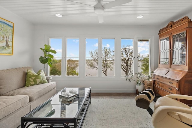 sunroom featuring plenty of natural light