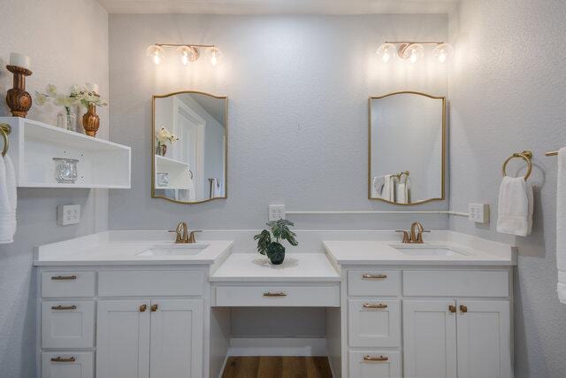 3401 Bandit Ct, Kempner, TX 76539 - bathroom featuring vanity and wood finished floors