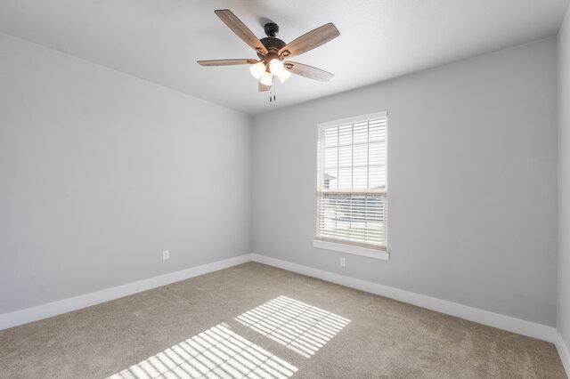 3401 Bandit Ct, Kempner, TX 76539 - spare room featuring light colored carpet and a ceiling fan