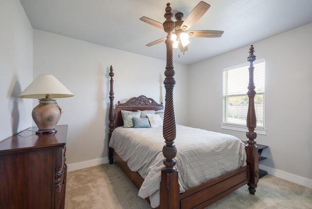 3401 Bandit Ct, Kempner, TX 76539 - bedroom with carpet floors and a ceiling fan
