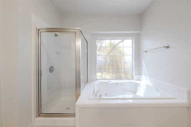 6008 Sierra Leon St, Austin, TX 78759 - bathroom featuring a shower stall and a jetted tub