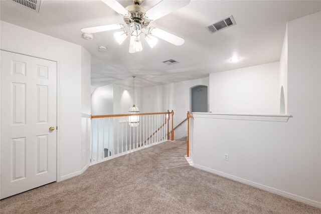 6008 Sierra Leon St, Austin, TX 78759 - spare room with carpet flooring, a ceiling fan, and a smoke detector