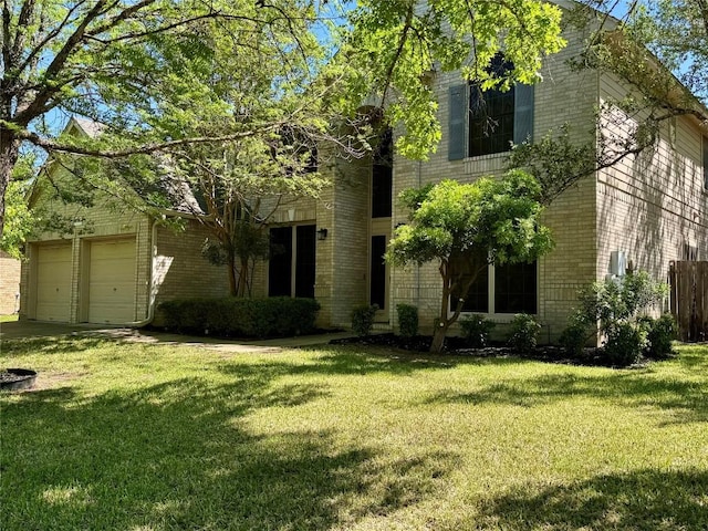 6008 Sierra Leon St, Austin, TX 78759 - view of front of property featuring brick siding, a garage, and concrete driveway