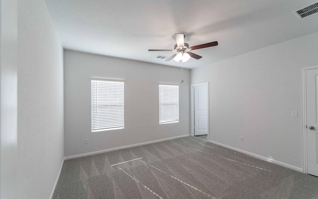 510 Timber Brook Dr, Hutto, TX 78634 - unfurnished room with carpet floors, a ceiling fan, visible vents, and baseboards