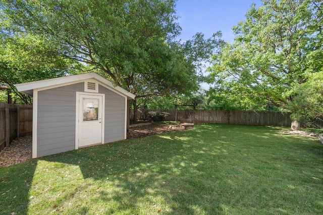901 Middle Brook Dr, Leander, TX 78641 - view of yard with a fenced backyard, a shed, and an outdoor structure