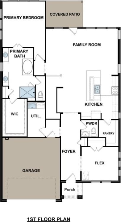 2002 Clearlight Ln, Georgetown, TX 78633 - view of property floor plan