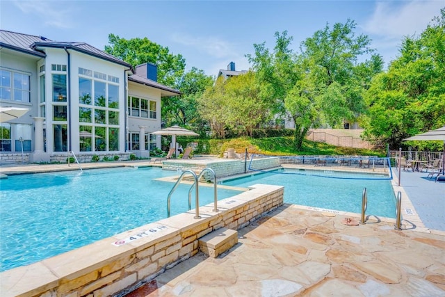 6000 Shepherd Mountain Cv Unit 407, Austin, TX 78730 - community pool with a patio area