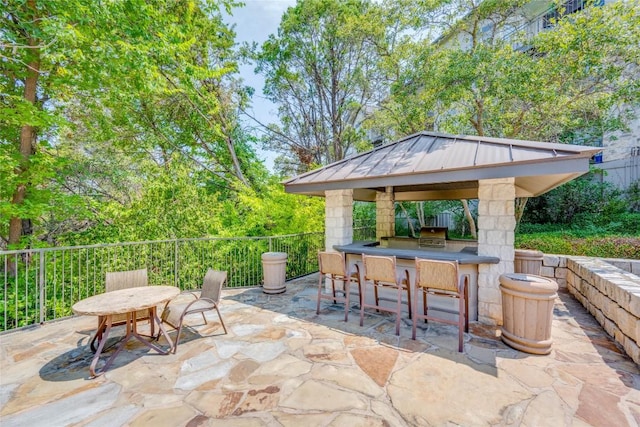 6000 Shepherd Mountain Cv Unit 407, Austin, TX 78730 - view of patio featuring a gazebo