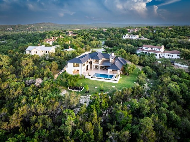 4800 Mondonedo Cv, Austin, TX 78738 - view from above of property with a forest and a pool area