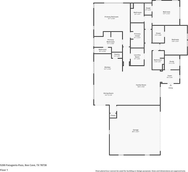 5200 Patagonia Pass, Austin, TX 78738 - room layout