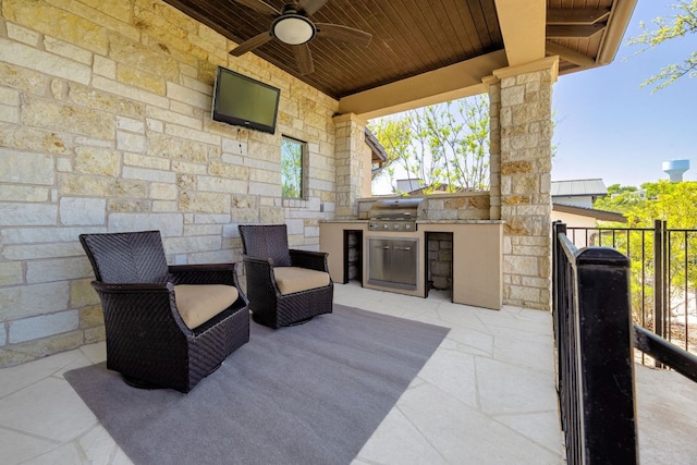 5200 Patagonia Pass, Austin, TX 78738 - view of patio / terrace featuring ceiling fan
